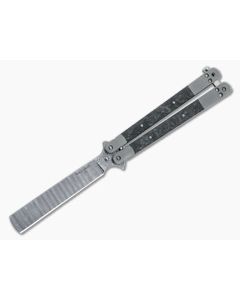 Craig Camerer Custom Balisong Razor Damascus Dark Matter 5002
