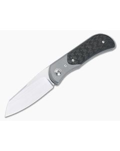 Trevor Burger Custom EXK Sheepsfoot Recessed 3K Twill Carbon Fiber with Titanium Bolster