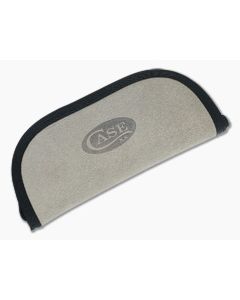 Case Taco Zipper Pouch Taupe Suede Leather 50283