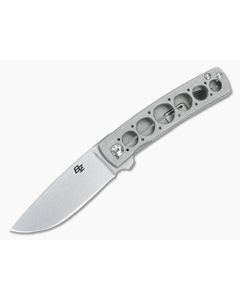 Brad Zinker Custom FR Frame Lock Tumbled Titanium