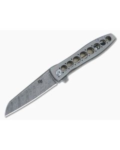 Brad Zinker Custom Gett Frame Lock Damascus and Zirconium