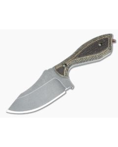 Otha Custom Klax Drop Point Natural Micarta