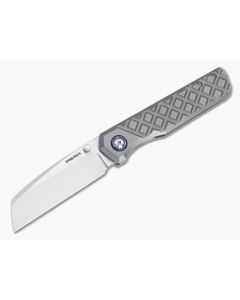 Enrique Pena Custom Luxe Crosshatch Titanium with MokuTi Pivot Collar and Clip