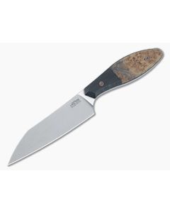 Lhotak Designs Wharncliffe Fixed Blade ATI 425 Titanium Micarta Maple Burl