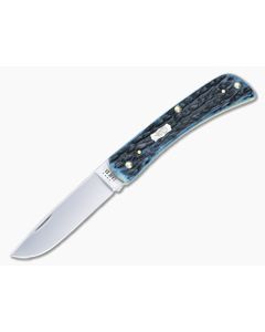 Case Sod Buster Jr Jigged Mediterranean Blue Bone Handle Polished Tru Sharp Blade 51854
