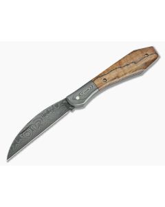 Chuck Hawes Custom Coffin Hilt Copperhead Spalted Alder Damascus