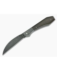 Chuck Hawes Custom Coffin Hilt Copperhead Green Micarta Damascus