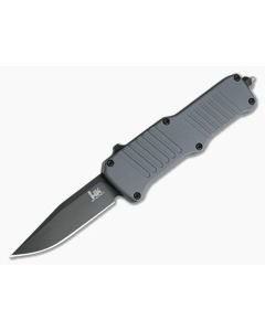 HK Mini Incursion Clip Point Black PVD 154CM Grey OTF Automatic 54052