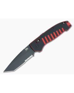 Hogue HK Ballista XL Red/Black G10 Automatic Folder Part Serrated Tanto 54540