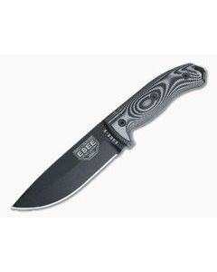 ESEE 5 Black Blade 3D Gray/Black G10 Handles Fixed Blade 5PB-002
