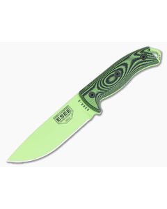 ESEE 5 Fixed Blade 3D Neon Green & Black Textured G10 Venom Green 1095 Drop Point Blade 5PVG-007
