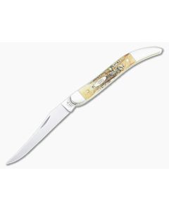 Case Medium Texas Toothpick 6.5 BoneStag Slip Joint Folder 65328