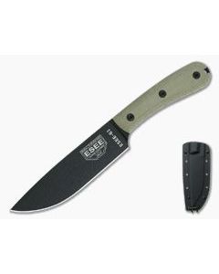 ESEE 6HM-K Black Plain Edge Rounded Handle Kydex Sheath