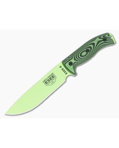 ESEE 6 Fixed Blade 3D Neon Green/Black G10 Handles Venom Green Drop Point Blade 6PVG-007