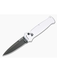 Piranha P6 Bodyguard Tactical PVD S30V Silver Button Lock Automatic