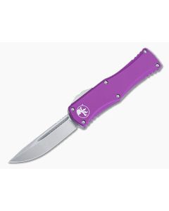 Microtech Hera OTF Violet Aluminum Handle Stonewashed Drop Point Blade 703-10VI