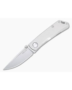 Real Steel Luna Eco Satin K110 Blasted Stainless Steel Frame Lock Folder 7081