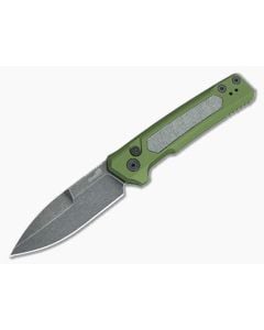 Kershaw Launch 22 Auto - BlackWash MagnaCut - OD Green and Micarta