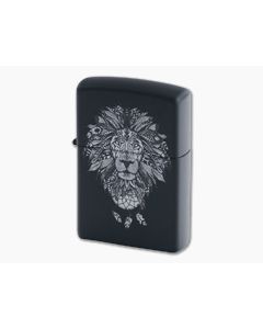 Zippo Lighter Aztec Lion Matte Black Windproof Lighter 77418