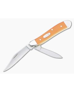 Case Peanut Smooth Orange Synthetic Slip Joint 80504