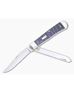 Case Trapper Smooth Purple Curly Maple Wood Slip Joint Folder 80540