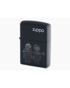 Zippo Lighter Never Leave You Love Skeletons Matte Black Windproof Lighter 80767