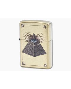 Zippo Windproof Lighter Brushed Brass Eye of Providence 81118