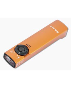 Olight Arkfeld Orange 1000 Lumen Neutral White Rechargeable Flat Flashlight with Green Laser
