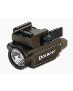 Olight Baldr Mini Desert Tan 600 Lumen Compact Tactical Light with Green Laser