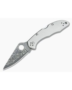 Spyderco Delica 4 Titanium & Damascus C11TIPD