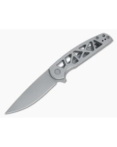 CIVIVI Perf Stonewashed Nitro-V Gray Milled Stainless Steel Frame Lock Flipper C20006-A