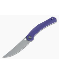 CIVIVI Lazar Isham Gray Stonewashed Stainless Purple G10 Front Flipper C20013-2