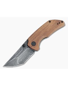 CIVIVI x Christensen Thug 2 Black Damascus Cuibourtia Wood Liner Lock Folder C20028C-DS1