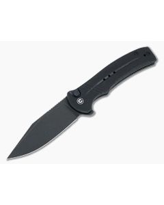 CIVIVI Cogent Button Lock Flipper Black Stonewashed 14C28N Black G10 Folder C20038D-1
