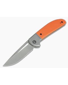 CIVIVI Trailblazer C2018A Stonewashed 14c28n Bolstered Orange G10 Slip Joint Folder