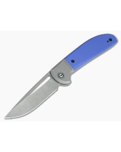 CIVIVI Trailblazer C2018B Stonewashed 14c28n Bolstered Blue G10 Slip Joint Folder