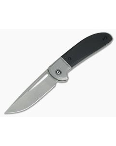 CIVIVI Trailblazer C2018C Stonewashed 14c28n Bolstered Black G10 Slip Joint Folder