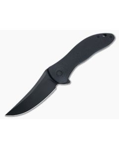CIVIVI Synergy4 Flipper Black G10 Handle Black Coated Nitro-V Trailing Point C21018A-1