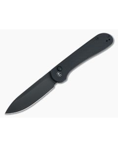 CIVIVI Button Lock Elementum Black Stonewashed 14c28n Black G10 Folder C2103A