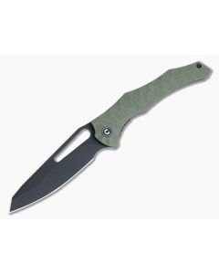 CIVIVI Spiny Dogfish Liner Lock Folder Black Stonewash 14C28N OD Green G10 C22006-3
