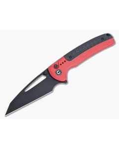 CIVIVI Sentinel Strike Button Lock Flipper Red Aluminum with Black FRN Black Coated K110 Reverse Tanto Blade C22025B-1