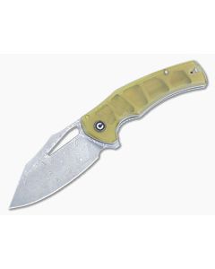 Civivi BullTusk Flipper Polished Ultem Damascus Blade C23017-DS1