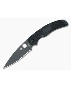 Spyderco Native Chief Lightweight Black Part Serrated C244PSBBK