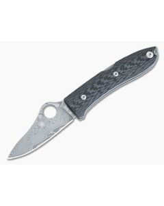 Spyderco SpyOpera Sprint Run Thor Damasteel Carbon Fiber Folder C255CFPD