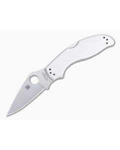 Spyderco UpTern Satin Plain Edge Stainless Steel Back Lock Folder C261P