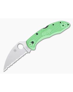 Spyderco Salt 2 Wharncliffe Flat Ground SpyderEdge LC200N Green FRN Folder C88FSWCGR2