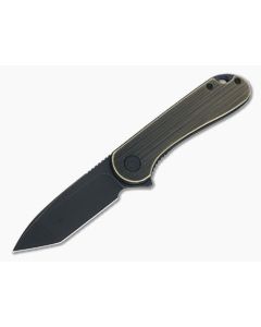 CIVIVI Elementum Tanto Black Brass Black Stonewashed D2 Liner Lock Flipper C907T-A