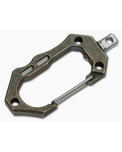 Tuff-Writer Aged Brass Carabiner with SS Swivel
