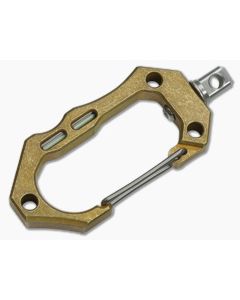 Tuff-Writer Tumbled Brass Carabiner with SS Swivel