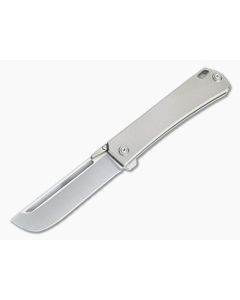 D Rocket Design Jupiter EDC Satin M390 Titanium Reverse Liner Button Lock Folder 0041